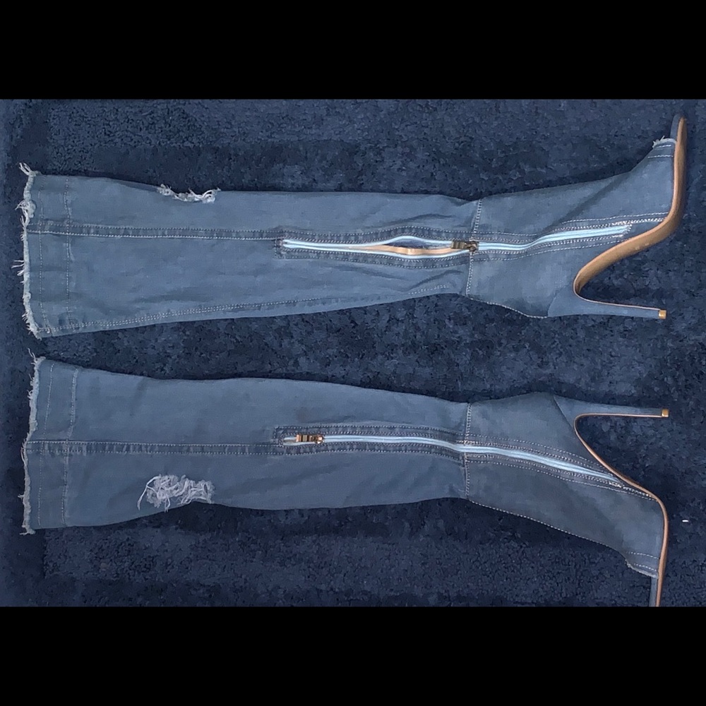 New Thigh High Denim Boots! Super Cute and Trendy!